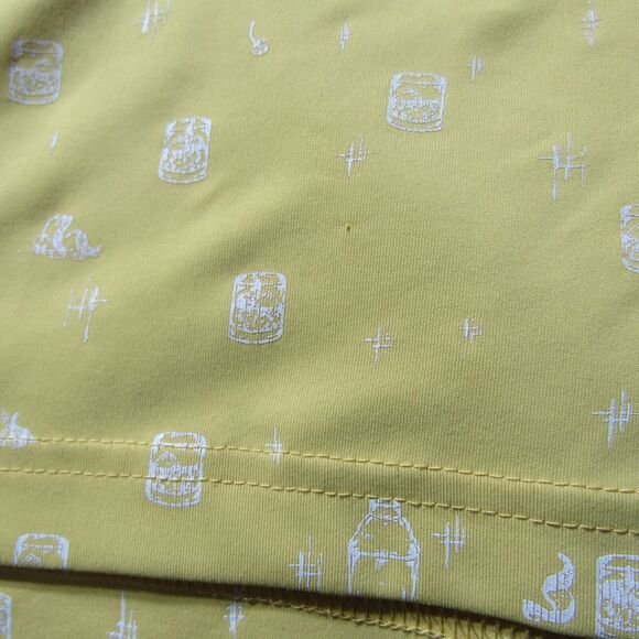 William Murray Polo Shirt Mens M Yellow Off The Rocks Print Stretch BReathable - Picture 10 of 13